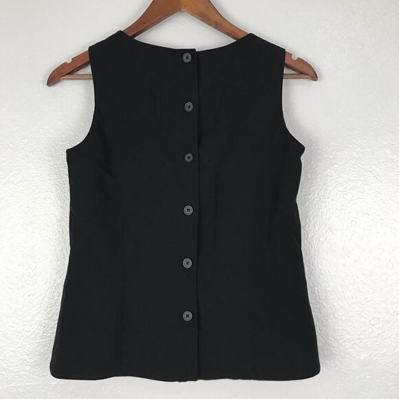 Talbots Black Sleeveless Blouse Size 4 - Picture 2 of 5